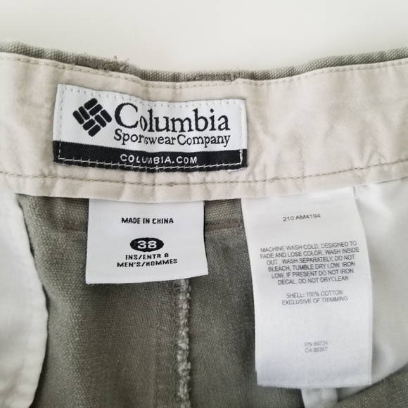 Columbia Cotton cargo Shorts Gray Size 38 Waist - Picture 7 of 10